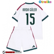 Otroške Nogometnih dresov Real Madrid Arda Guler #15 Domači 2026-27 Kratki rokavi (+ hlače)